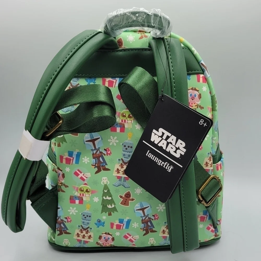 Loungefly Star Wars The Mandalorian Chibi Holidays Backpack